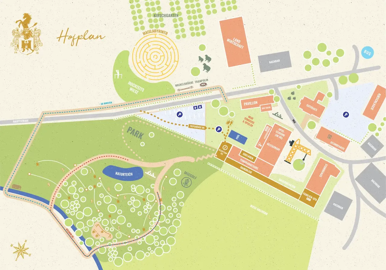 Plan du domaine Gut Hügle